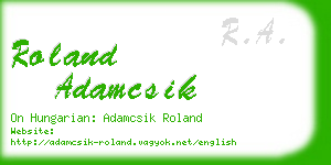 roland adamcsik business card